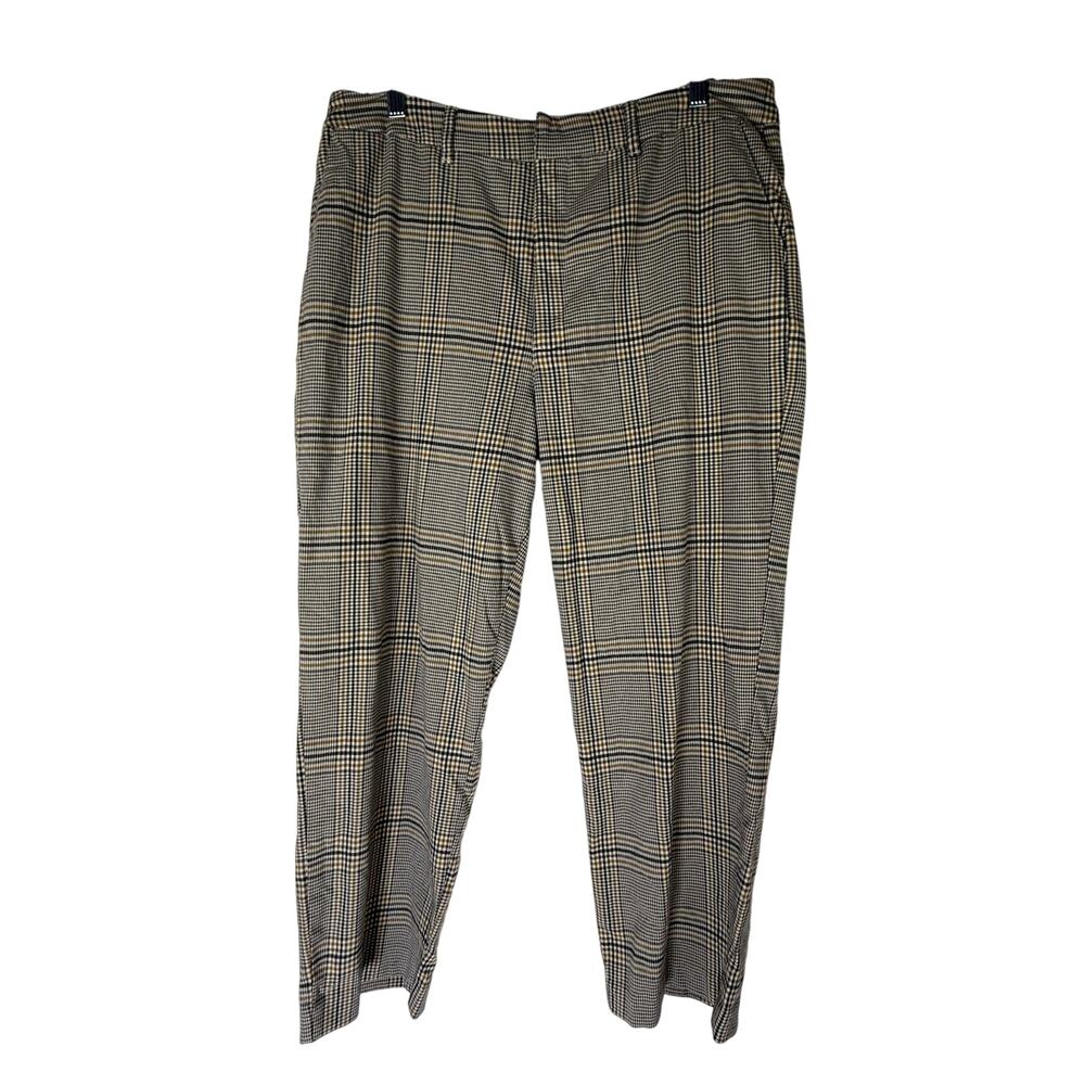 Abercrombie Size 12Fitch Gray Brown Plaid Cropped Dress Career Pants Size 12